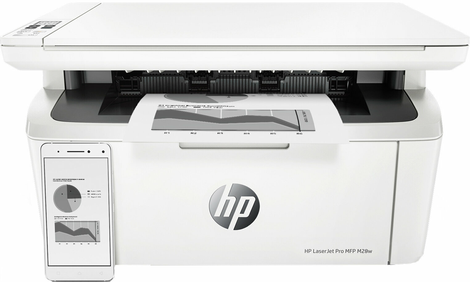 МФУ HP LaserJet M28w W2G55A A4 Чёрно-белый/печать Лазерная/разрешение печати 600x600dpi/разрешение сканирования