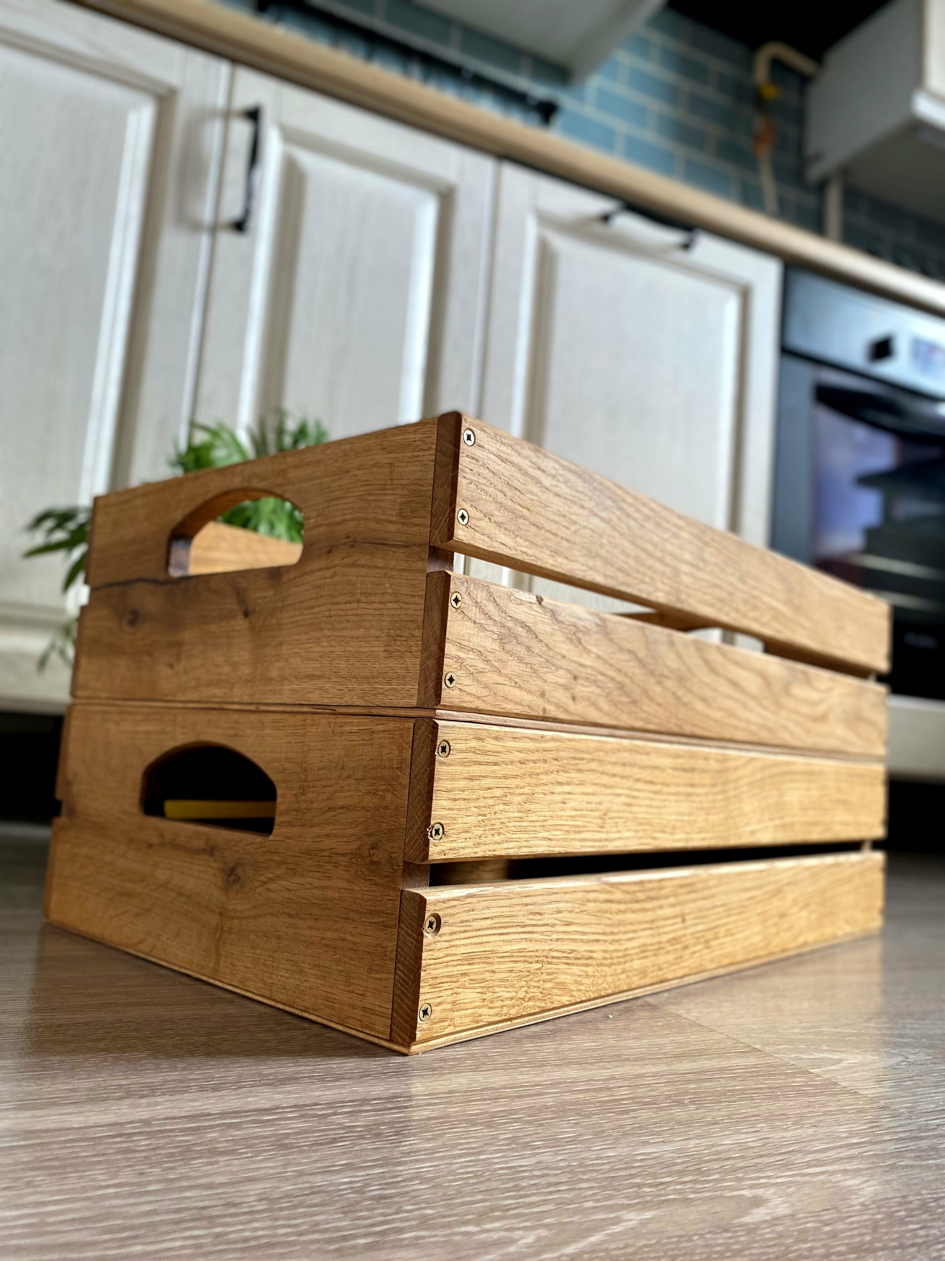 Ящик для хранения деревянный 46х27х11,5 см - фотография № 2