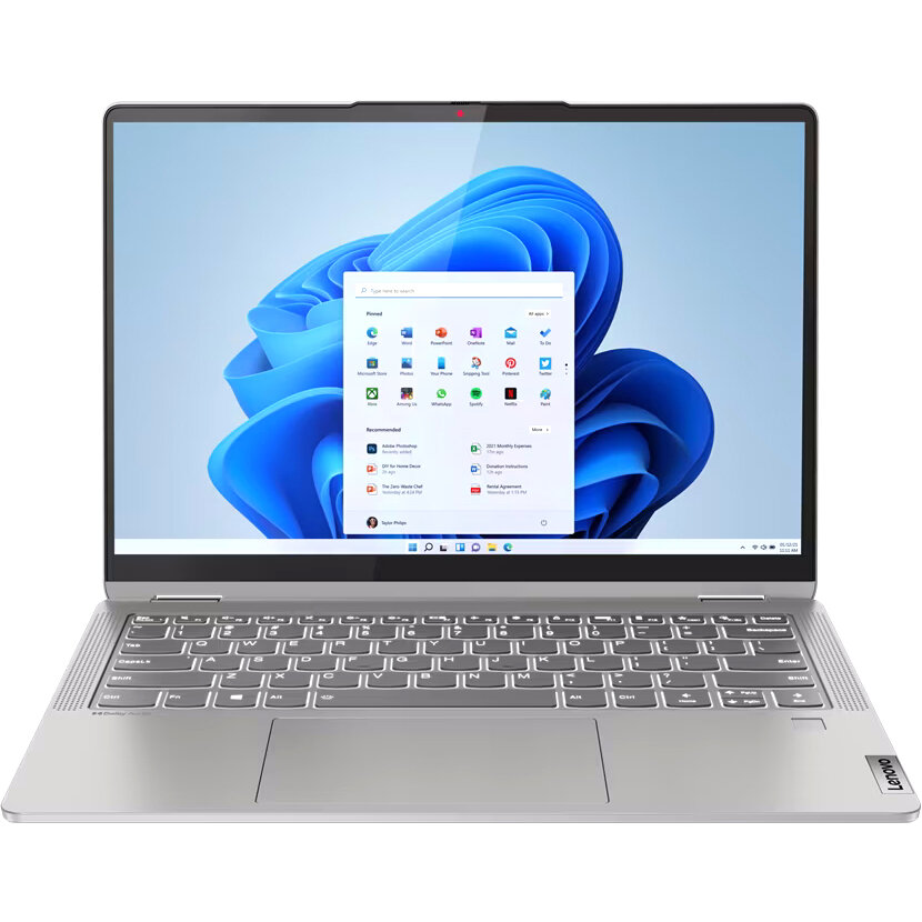 Lenovo Ноутбук/ Lenovo IdeaPad Flex 5 14IAU7 14"(2240x1400 IPS)/Touch/Intel Core i5 1235U(1.3Ghz)/16384Mb/512SSDGb/noDVD/Int:Intel Iris Xe Graphics/Cam/BT/WiFi/52WHr/war 1y/1.5kg/grey/Win11Home + 65W, Pen, RU kbd