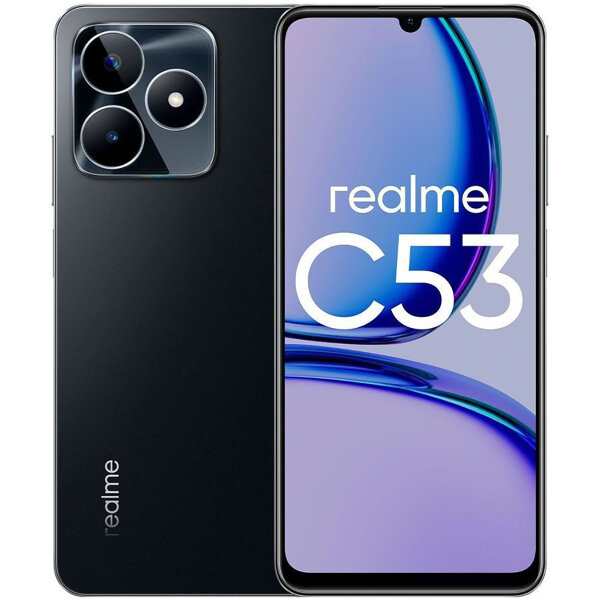 Смартфон realme C53 6/128 ГБ RU, Dual nano SIM, глубокий черный