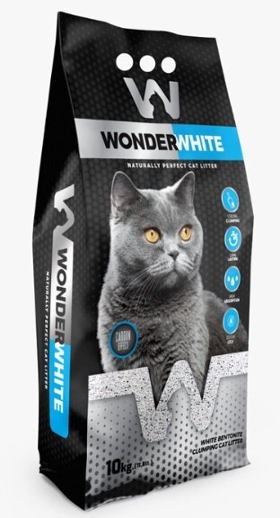 Наполнитель Wonder White комкующийся без ароматизатора 10кг (2 шт)