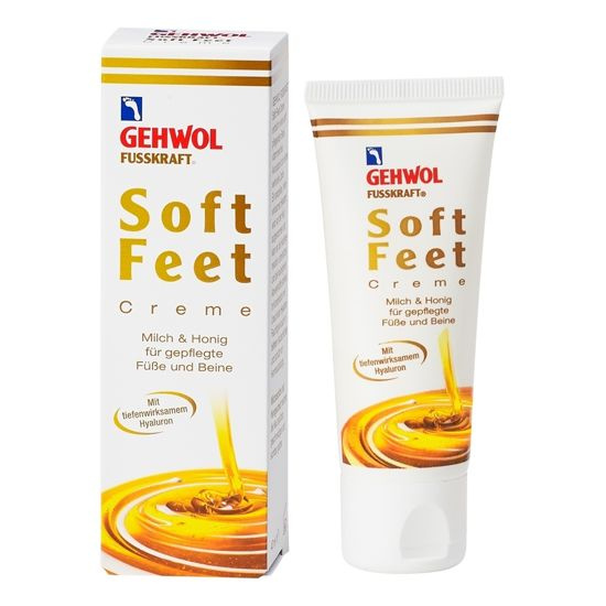 Gehwol Soft Feet Cream - Шелковый крем Молоко и мёд с гиалуроновой кислотой 40 мл