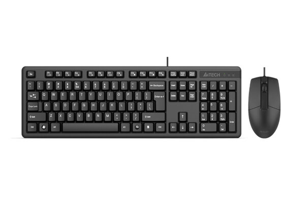 Клавиатура + мышь A4Tech KK-3330S клав: черный; мышь: черный USB