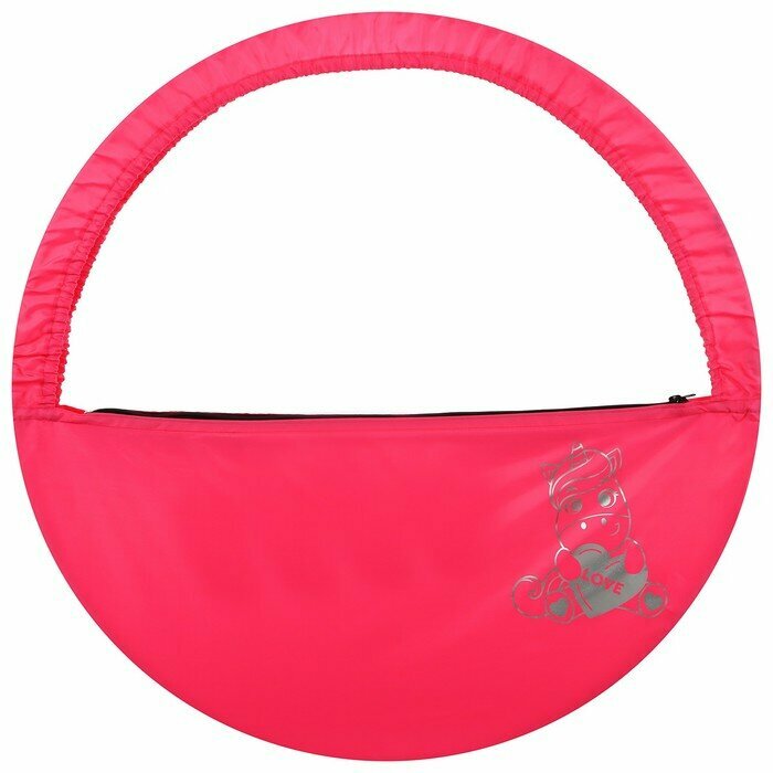 Grace Dance Чехол для обруча диаметром 60 см «Единорог», цвет розовый/серебристый
