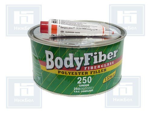 HB Body Шпатлевка со стекловолокном "BODY FIBER" (1.5кг) зеленая