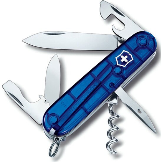 Нож VICTORINOX 1.3603.T2 SPARTAN, 91 мм., прозрачный синий