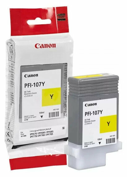 Картридж для печати Canon Картридж Canon 107 6708B001 вид печати струйный, цвет Желтый, емкость 130мл.