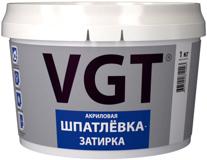 ВГТ шпатлевка затирка акриловая (1кг) / VGT шпатлевка затирка акриловая водостойкая (1кг)