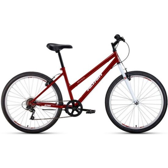 Горный велосипед ALTAIR MTB HT 26 low 2021, красный/белый, рост 17"