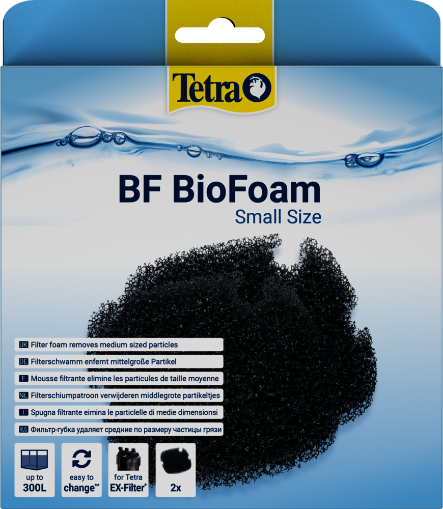 Фильтрующий материал BF BioFoam Small для фильтров Tetra EX 400/500/600/700/800/1000 /губка/ 2 шт. - фотография № 1