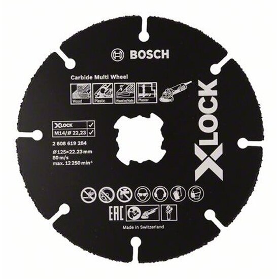 Круг отрезной BOSCH ПО дереву для УШМ 125 ММ X-LOCK