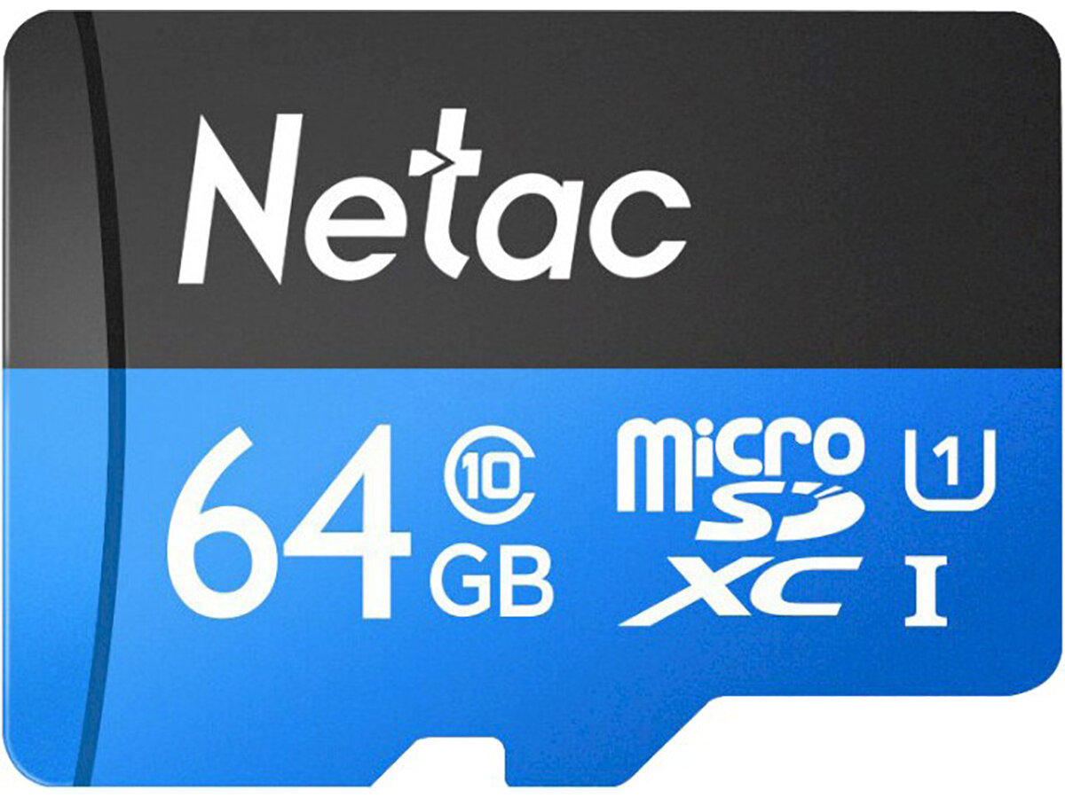 Карта памяти Netac P500 microSDXC 64Gb Class 10 NT02P500STN-064G-S