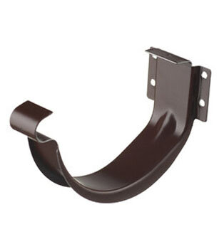 фото Кронштейн желоба металлический d125 мм 70 мм коричневый RAL 8017 (2 шт.)
