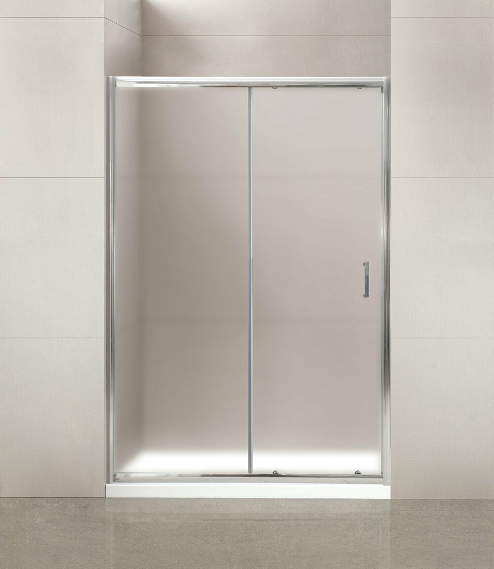 Душевая дверь в нишу BelBagno Uno 130 см текстурное стекло профиль хром
