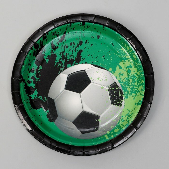 Тарелка бумажная «Футбольный мяч», набор 10 шт. - фотография № 1