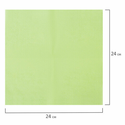 Салфетки бумажные 100 шт., комплект 50 шт., 24х24 см, LAIMA/лайма, зелёные (пастельный цвет), 100% целлюлоза, 111791 - фотография № 5