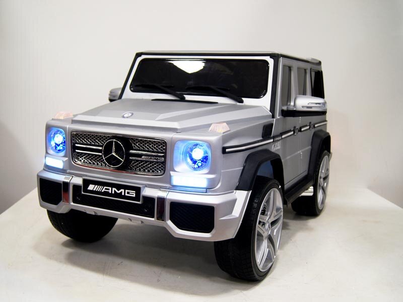 RiverToys Автомобиль Mercedes-Benz G65 AMG, серебристый глянец