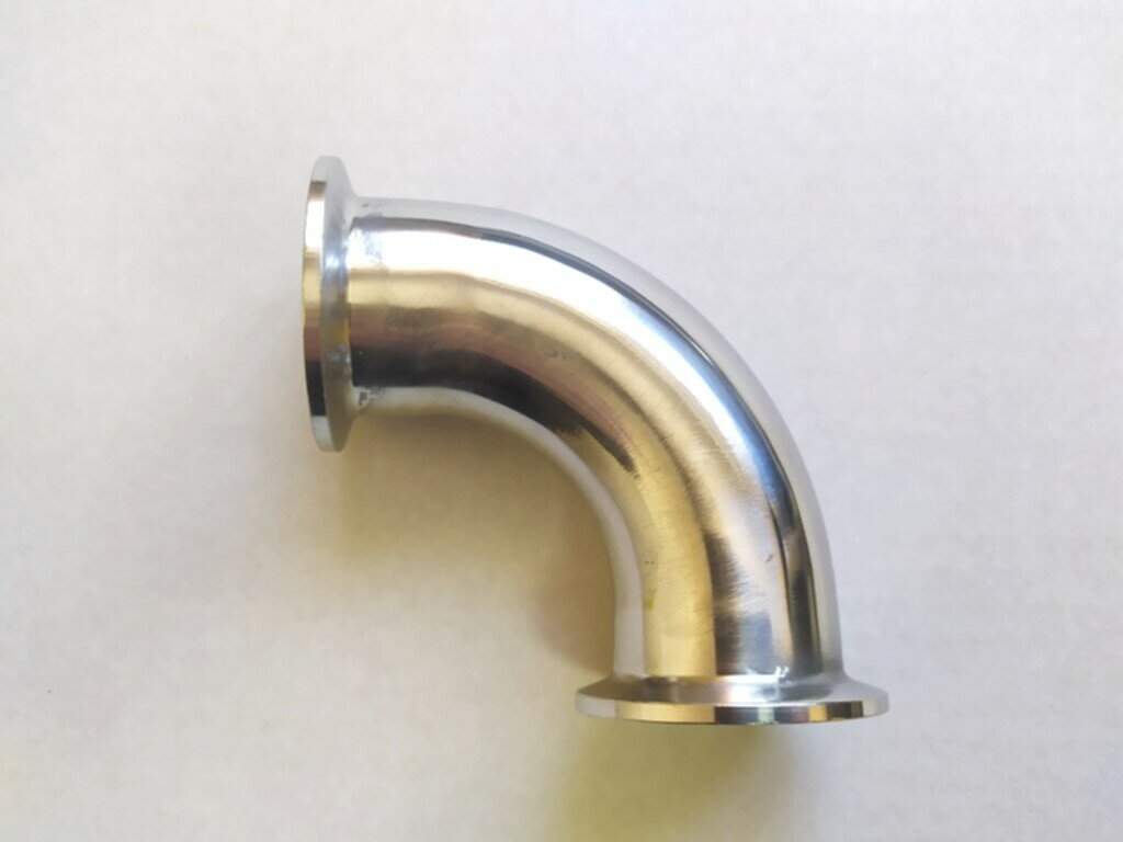 фото Отвод 90 градусов из нержавейки , кламп 2 дюйм