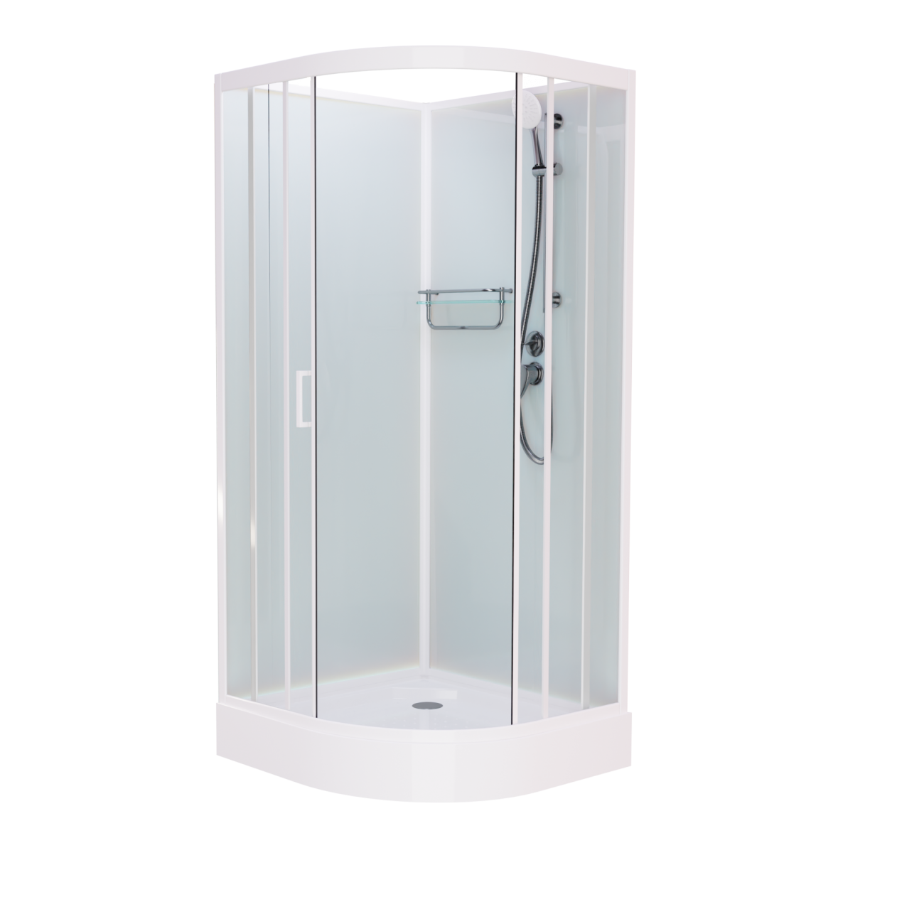 Душевая кабина Frank F409 White 90x90 без крыши