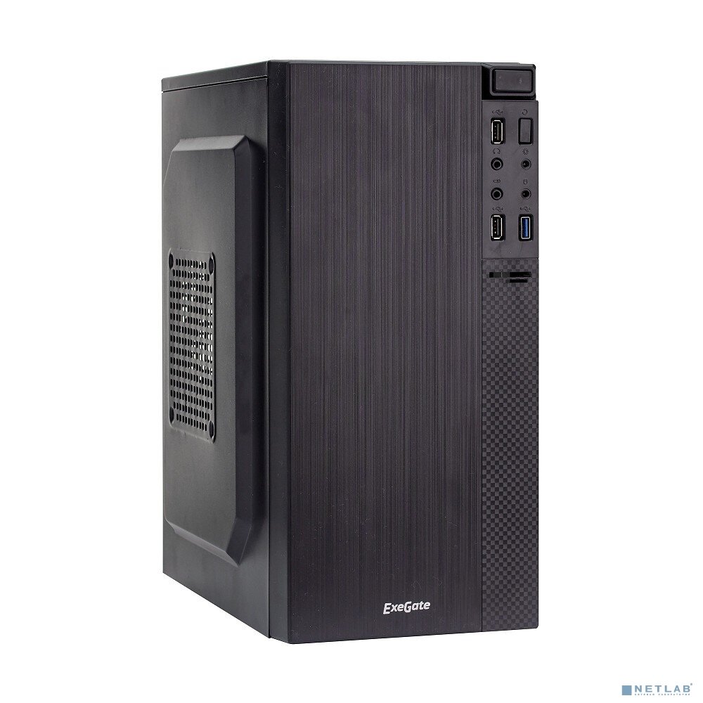 EXEGATE  Exegate EX277807RUS  Minitower BAA-104U Black, mATX, < >, 2*USB+1*USB3.0, Audio 