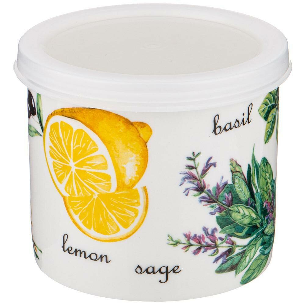 фото Набор из 2 штук Банка с пластиковой крышкой Lefard "Секретные ингредиенты" 9,5х8,5см/300мл, фарфор (263-1189/2)