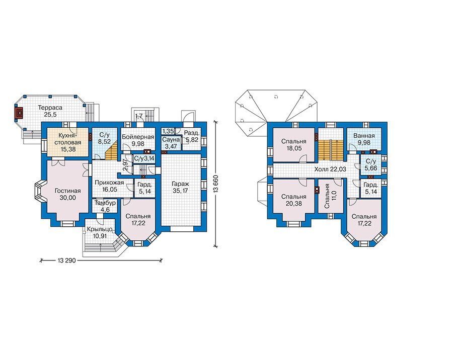 Проект дома Plans-63-31 (268 кв.м, газобетон) - фотография № 2