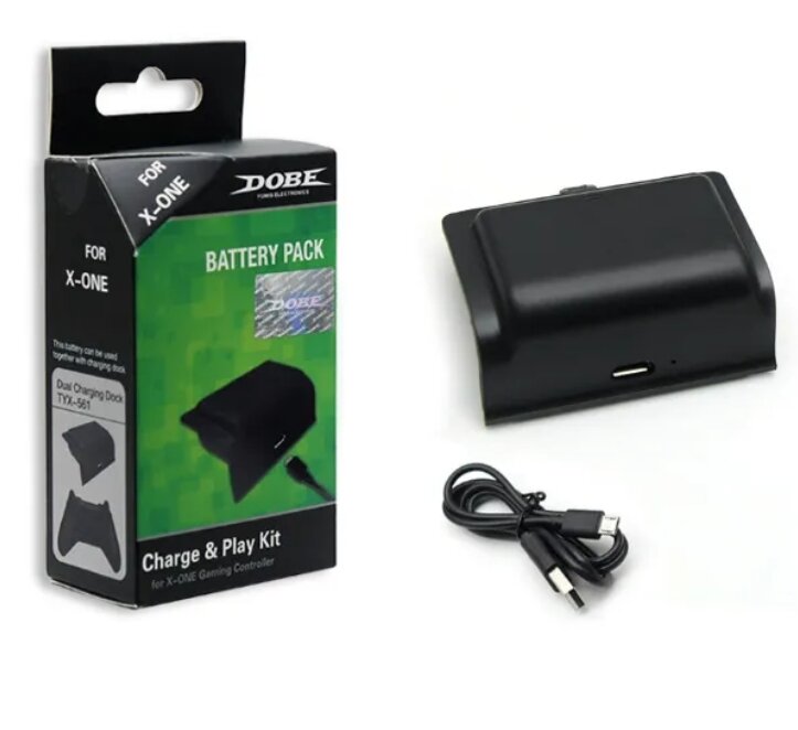 Аккумулятор Xbox One / S / X Battery Pack (400mAh) + кабель DOBE Black