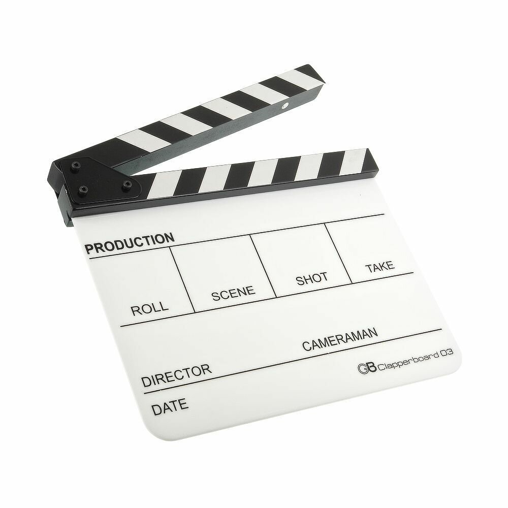 Кинохлопушка GreenBean Clapperboard 03 (белая) (010)