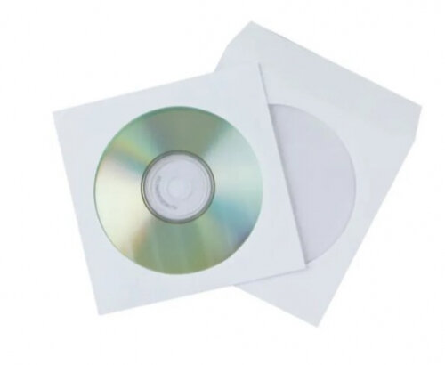 Конверт для CD дисков D2 Tech Конверт для CD дисков CDC-2-25, с окном, клей декстрин, 25 шт.