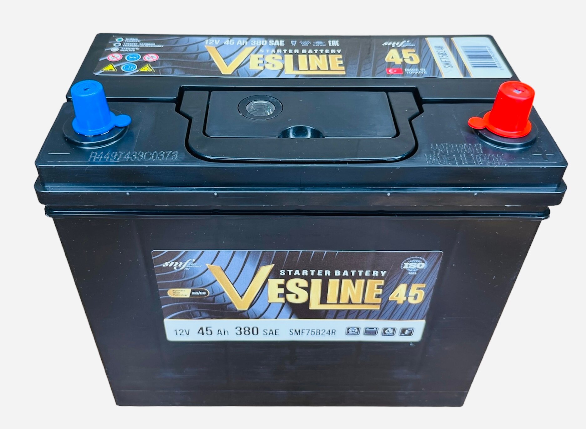 Аккумулятор автомобильный Vesline Asia 45 Ач 360 A о. п. SMF 75B24L 238х129х227