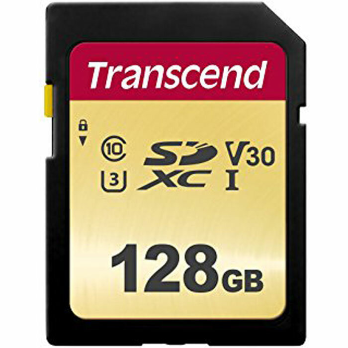 Карта памяти SecureDigital 128Gb Transcend Class10, UHS-1 U3 (TS128GSDC500S)