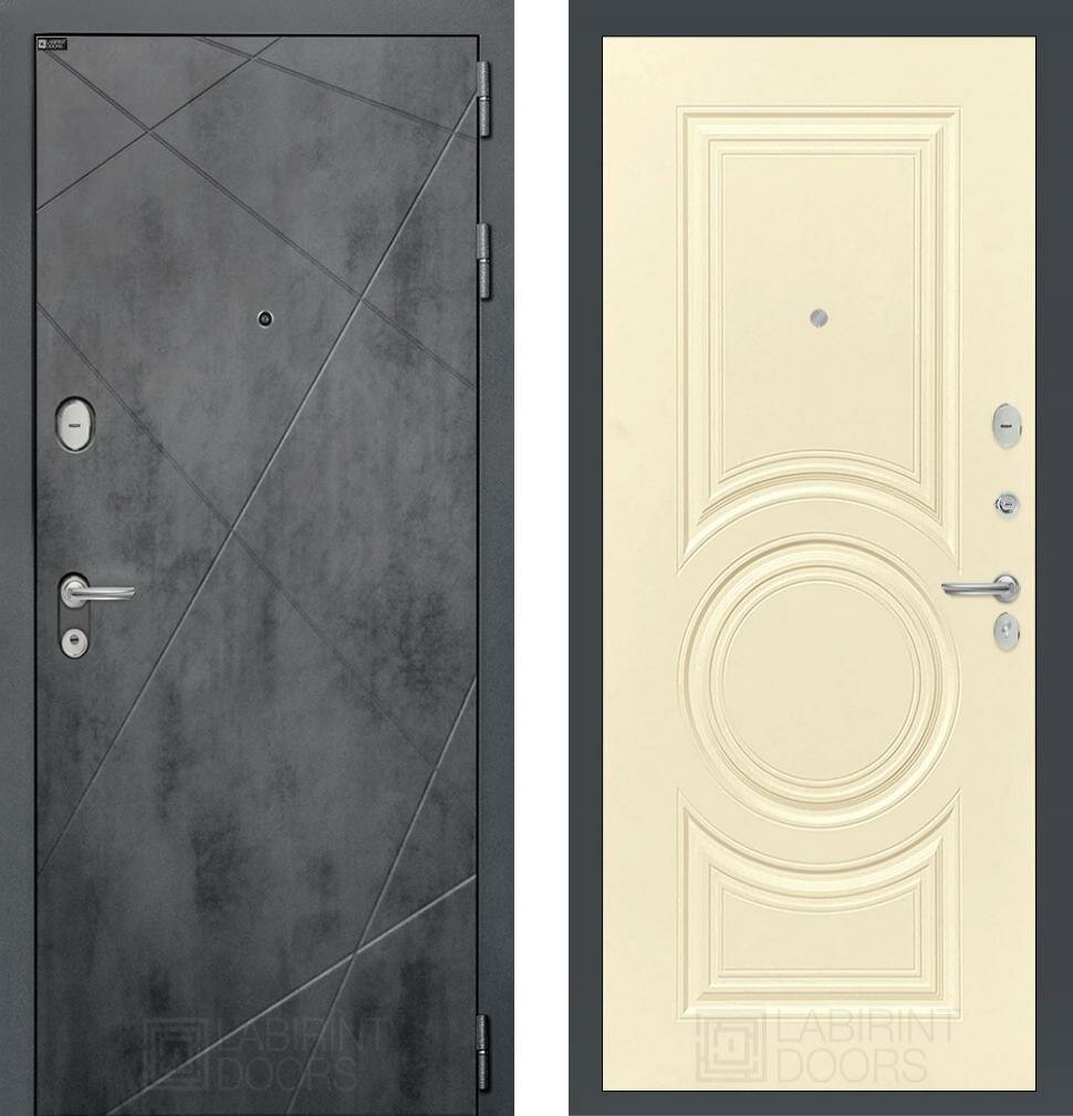 Дверь входная (стальная, металлическая) Labirint Loft 23 "Шампань Soft-touch"