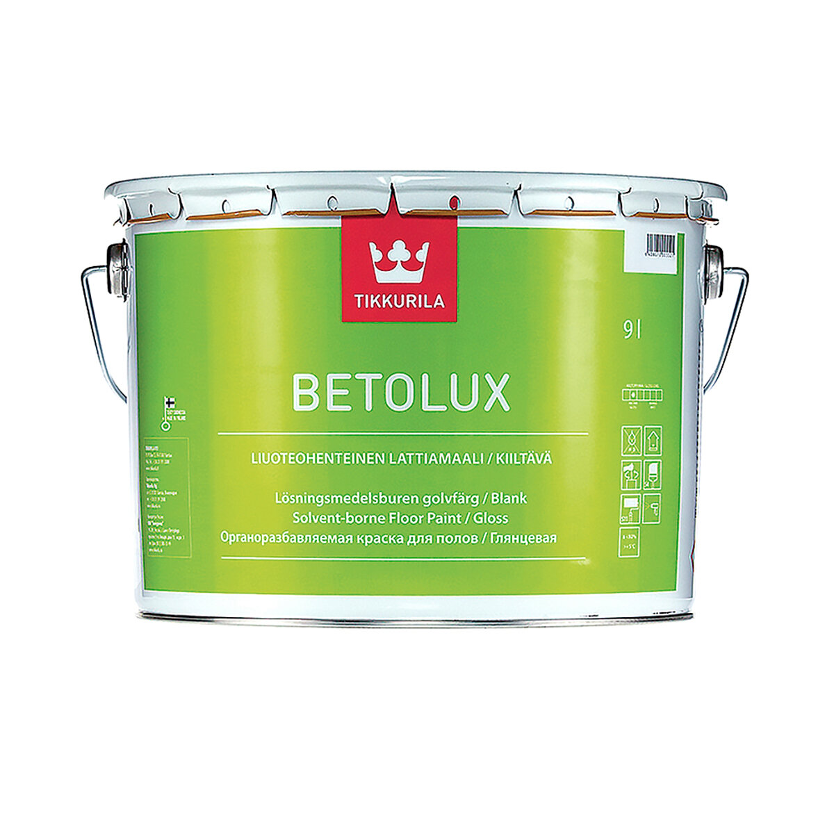 Краска для пола уретано-алкидная Betolux (Бетолюкс) TIKKURILA 9 л белая (база А)