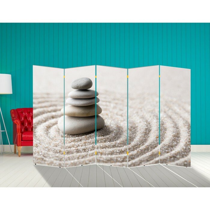 Ширма "Камни на песке", 250 х 160 см - фотография № 1