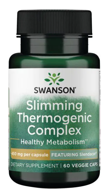 Swanson Slimming Thermogenic Complex (термогенный комплекс для похудения) 450 мг 60 вег. капсул, срок годности 09/2024