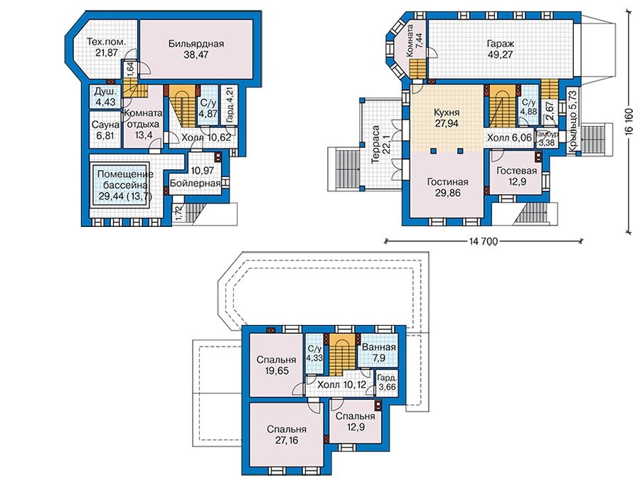 Проект дома Plans-43-40 (377 кв.м, кирпич) - фотография № 3