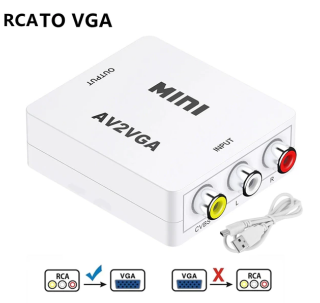 VGA to AV Mini Конвертер видеосигнала VGA в AV