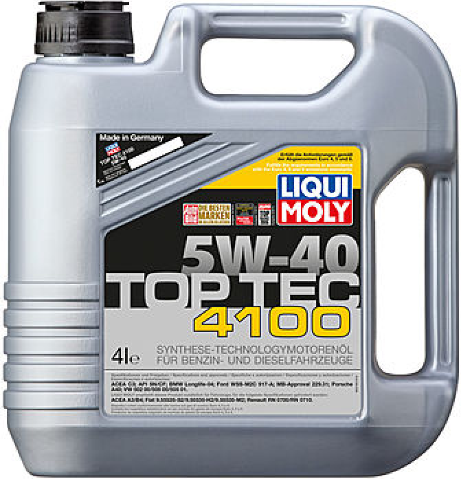 Масло моторное LIQUI MOLY Top Tec 4100 5w40 4л 7547