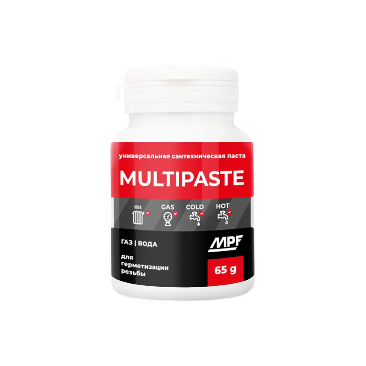 фото Паста уплотнительная универсальная MPF MultiPaste, для резьбовых соединений, 65 г