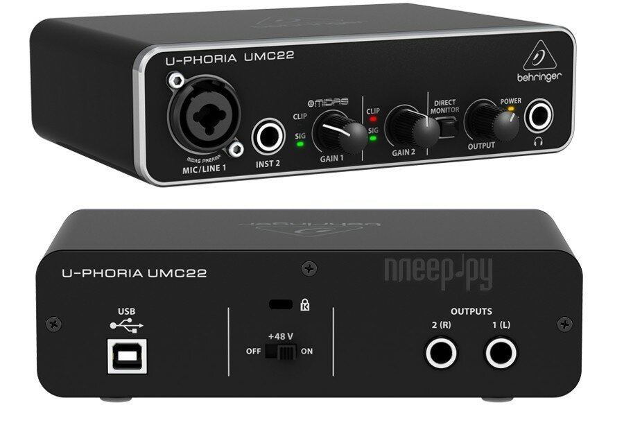 138307 Аудиоинтерфейс Behringer U-PHORIA UMC22 USB