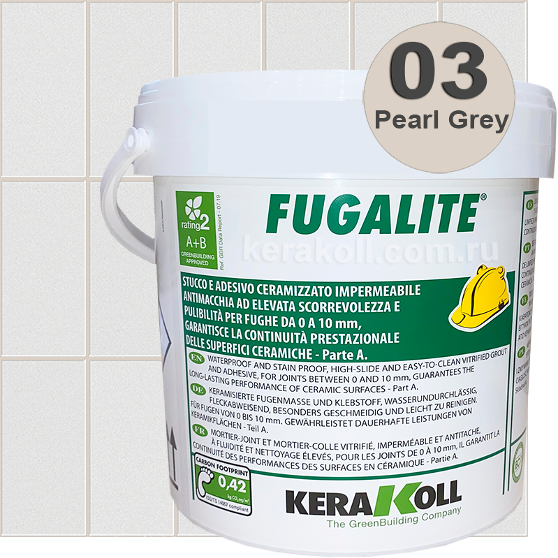 Kerakoll Fugalite Eco 03 Pearl Grey 3kg эпоксидная затирка для швов