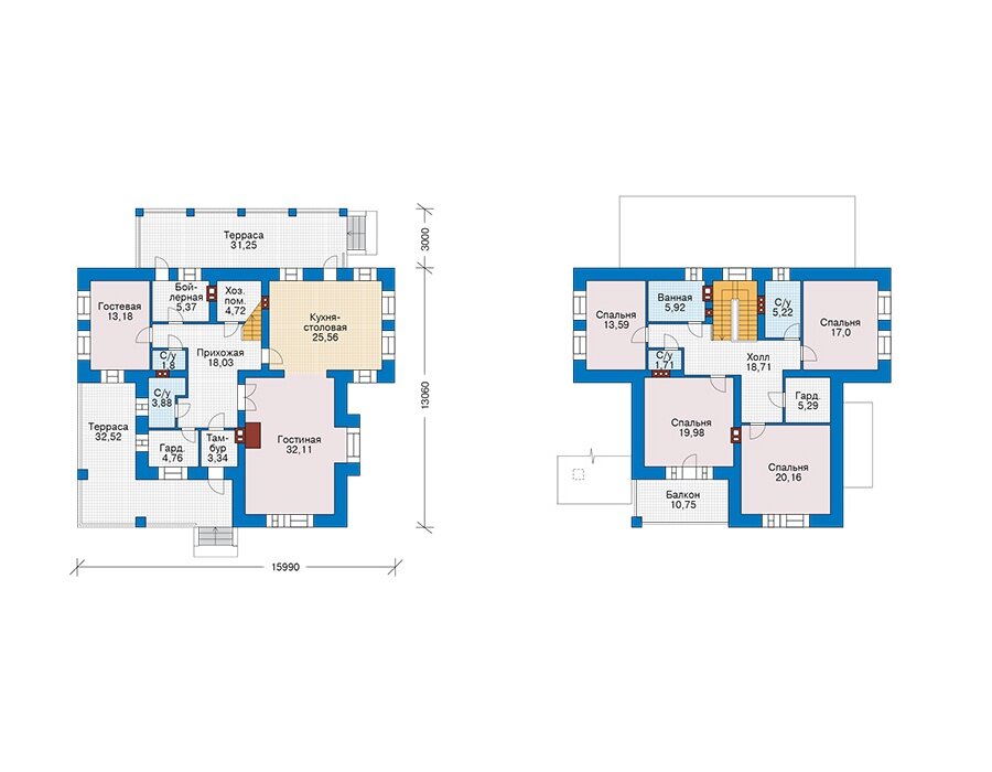 Проект дома Plans-64-11 (221 кв.м, газобетон) - фотография № 3