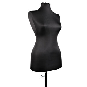 Манекен портняжный женский на черной подставке Торс женского манекена выполнен из твердого пластика,
