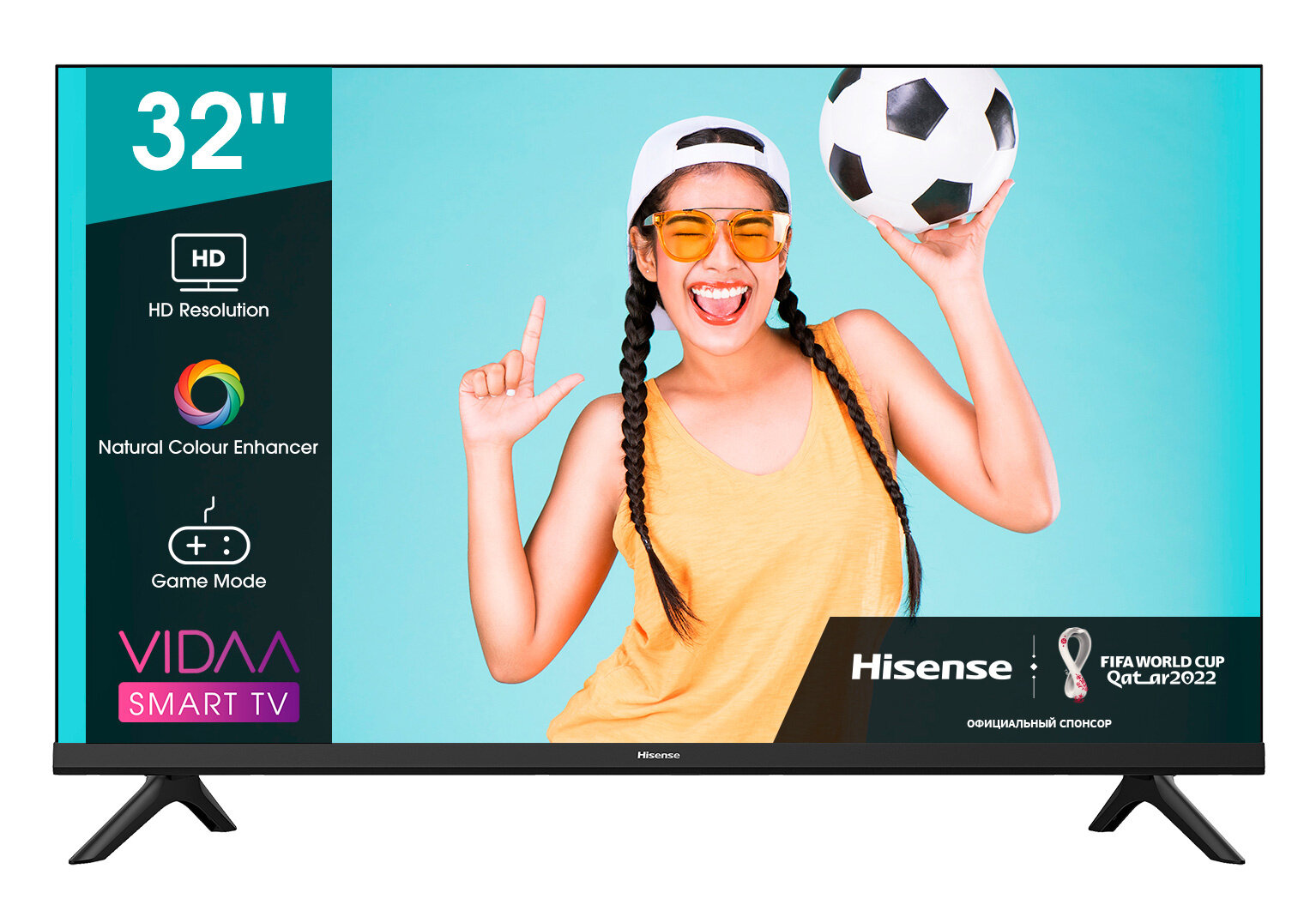 Телевизор Hisense 32A4BG, 32", HD READY, черный