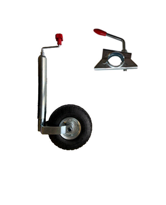 фото Пневматическое (надувное) опорное подкатное колесо для легкового прицепа