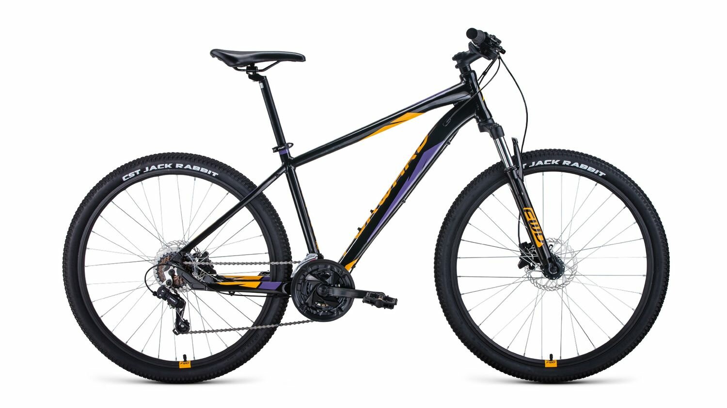 Велосипед FORWARD APACHE 27,5 3.0 Disc (2021) (Велосипед FORWARD APACHE 27,5 3.0 disc (27,5" 21 ск. . 15") , черный/оранжевый, RBKW1M37G037)