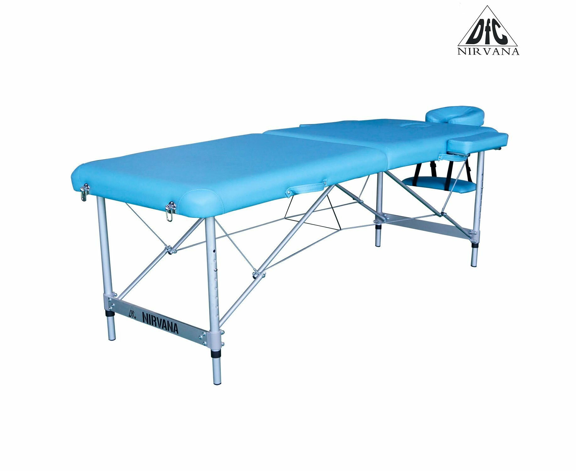Массажный стол DFC NIRVANA, Elegant LUXE, 186х70х4 см, алюм. ножки, цвет светло-голубой (Lt.Blue) - фотография № 1