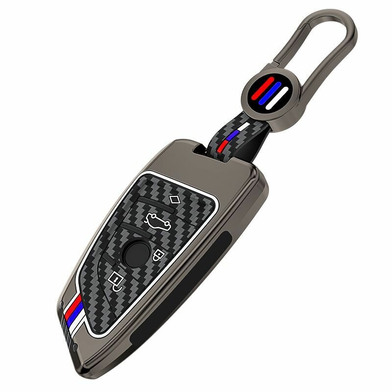 Чехол для ключа автомобиля BMW / БМВ G серии 4 кнопки Carbon grey