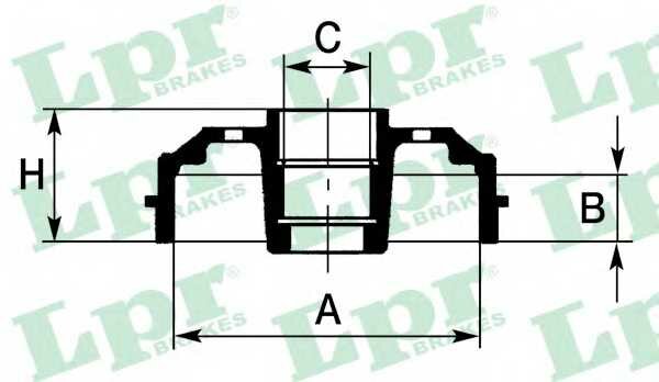 Барабан тормозной задн FORD: FIESTA IV 95 - 02 , F для FORD FUSION (JU_) 1.4 TDCi LPR 7D0644