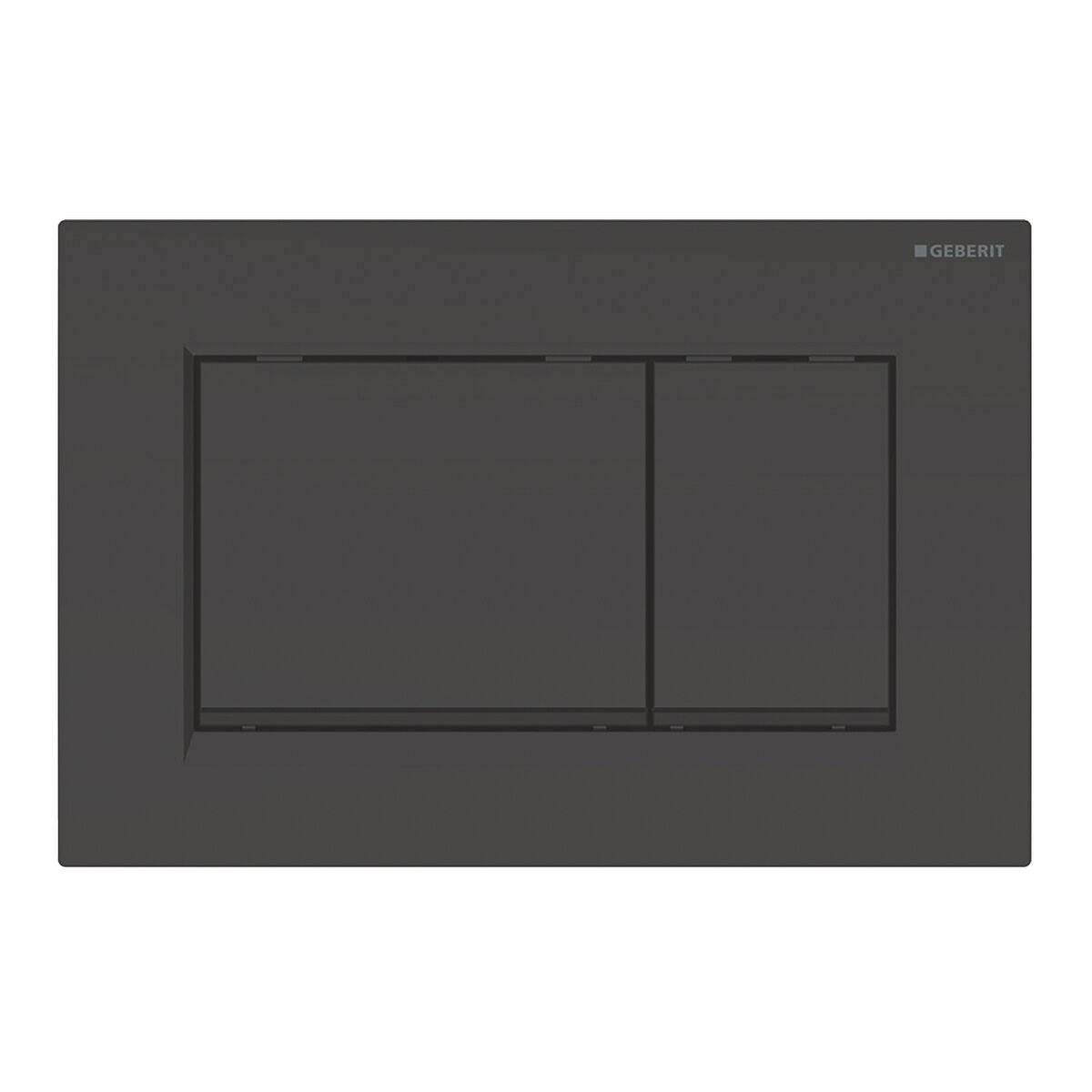 Клавиша смыва Geberit Sigma30, арт. 115.883.DW.1, пластик, механическая, черная, глянцевая, декоративные полоски матовые